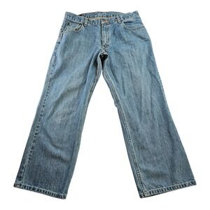 Arizona Original Jeans Mens 36x29 Blue Denim Relaxed Fit Mid-Rise Straight Leg